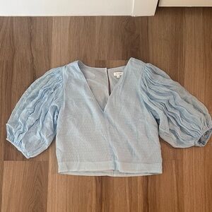 Rhode Light Blue Textured Blouse